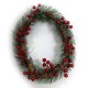 Вінок новорічний Ягоди з шишками D28 см 0697DSCN