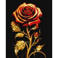 Набір для розпису по номерах Символ краси з фарбами металік extra, 40x50 см, КНО3244