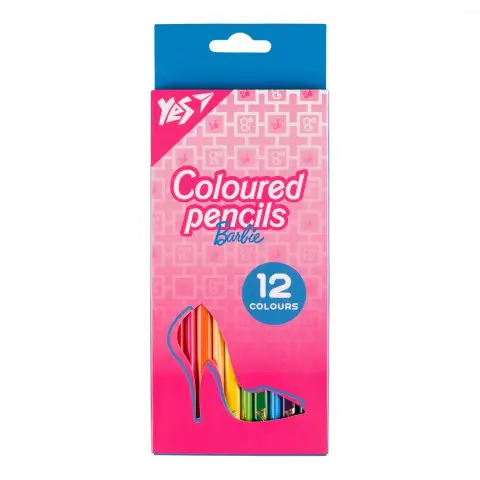 Олівці кольорові Yes Barbie, 12 кольорів