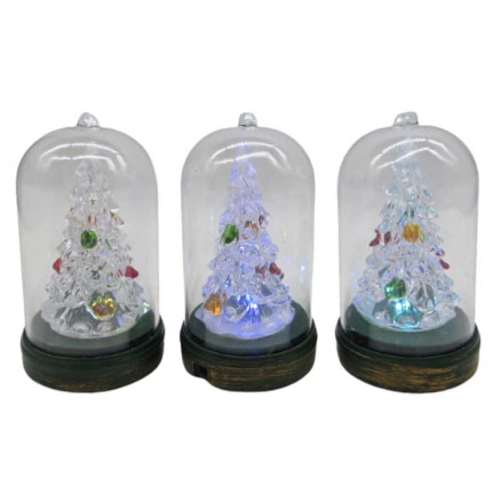 Сувенір що світиться "Ялинка в колбі" 6 * 6 * 11см, пластик (20 * 12)
