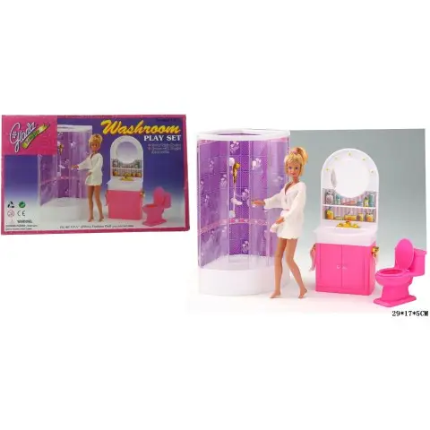 Меблі для ляльок Gloria ванна з душовою кабінкою 98020