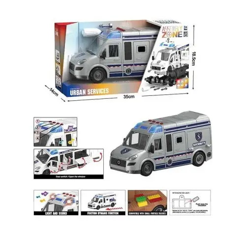 Машинка інерційна Інкасаторська мелодія звук підсвічування рухомі деталі викрутка YW8088D