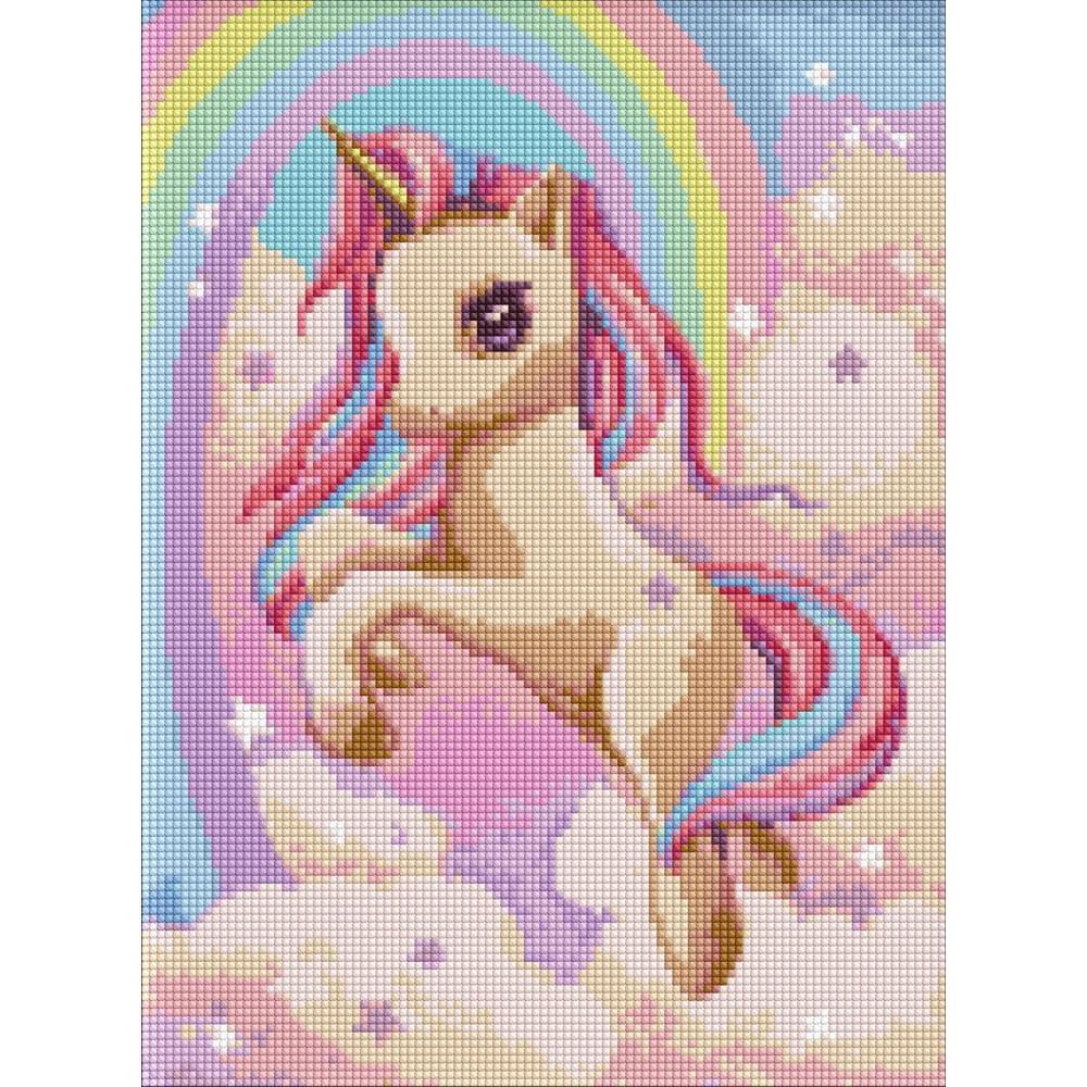 Алмазна мозаїка для дітей на підрамнику " Чарівний політ" з АВ стразами Ideyka 30х40см AMO7628