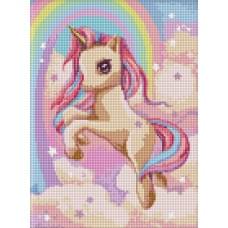 Алмазна мозаїка для дітей на підрамнику " Чарівний політ" з АВ стразами Ideyka 30х40см AMO7628