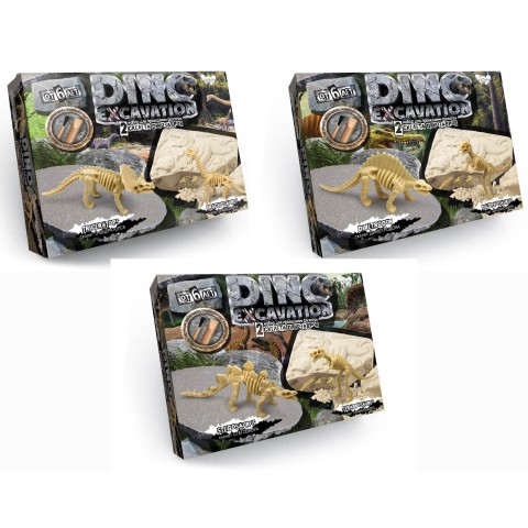 Набір для розкопок Dino Excavation, динозаври, російською, Danko Toys