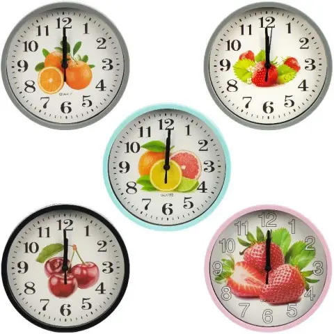 Настінний годинник Круг кольоровий Фрукти D19,5×4 см X2-26