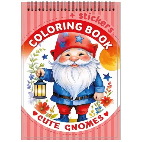 Розмальовка з наліпками, 24207, 12 аркушів, А5