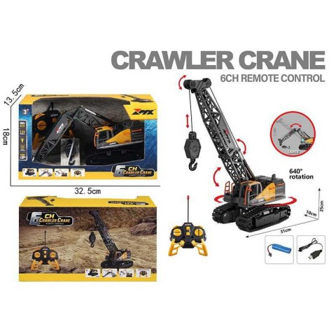 Будівельний кран на радіокеруванні масштаб 1:24 гусеничний хід автоматичний кран Z6824A