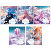 Зошити учнівські 12 аркушів клітинка Yes Let your dreams, 25 шт. в упаковці