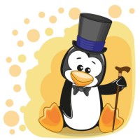 Набір для розпису по номерах Казковий пінгвін, Strateg, 30x30 см, ES166