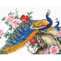 Алмазна мозаїка на підрамнику Павлін 40×50 см 71997_BGLE