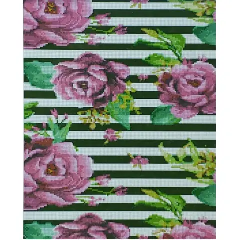 Набір для творчості алмазна картина Лілові троянди Strateg D0015, 40x50 см