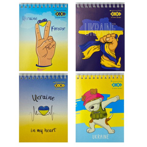 Блокнот на пружині Patriot Motion KIDS Line, А6, 40 аркушів, картонна обкладинка (В асортименті)