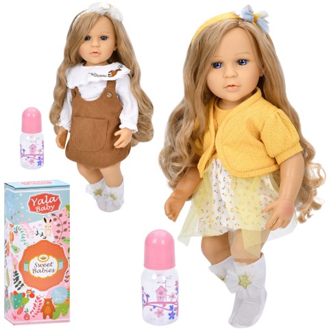 Лялька, 50 см, довге волосся, пляшечка (В асортименті)