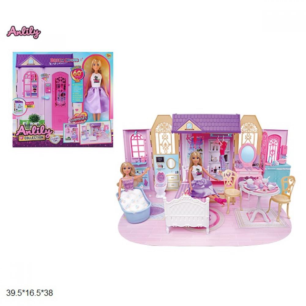Ляльковий будинок 616051 з лялькою,меблями і аксес.кор.39,5*16,5*38 /4/