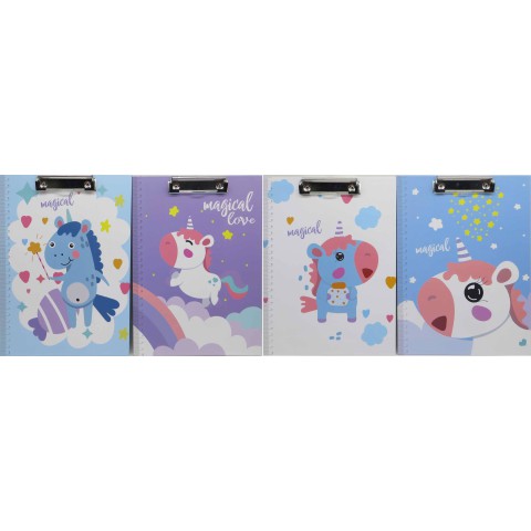 Планшет з лінійкою, А4 Єдиноріг, картон (В асортименті)