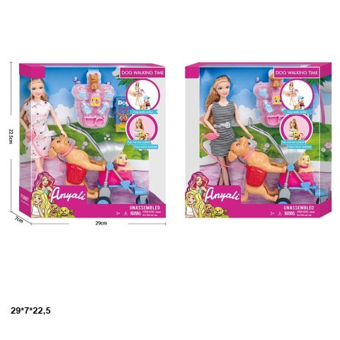 Лялька Anyali, 777-2, 29 см, з тваринами, коляскою та аксесуарами (В асортименті)