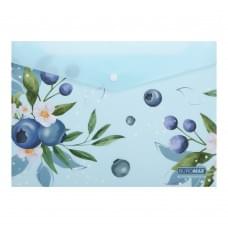 Папка конверт на кнопці ARABESKI, А4, матовий напівпрозорий, пластик, морська хвиля, ціна за 2 шт. //