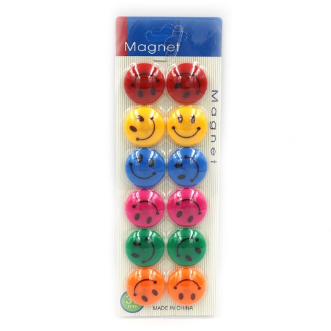 Магніт для магнітної дошки Colours, 3 см, 12 шт., блістер