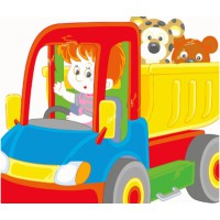 Набір для розпису по номерах Причеп зі звірями, Strateg, 30x40 см, SS6702