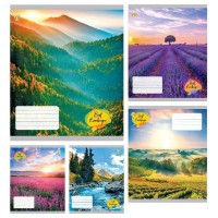 Зошити учнівські 24 аркуша клітинка Тверда ТЕ41303 Краєвиди, 20 шт. в упаковці