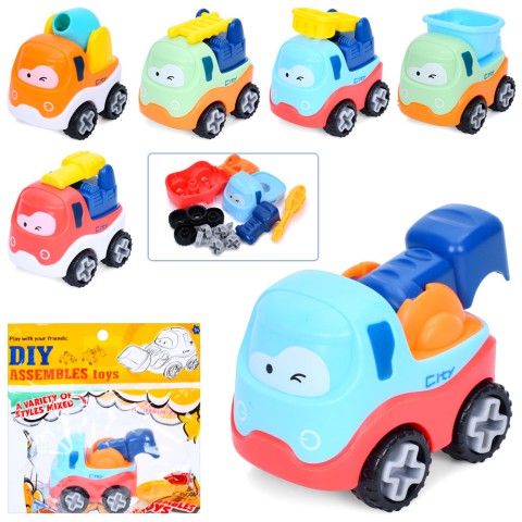 Конструктор на шурупах, будівельна техніка, 6.5 см, у пакеті, 15x16x5 см (В асортименті)