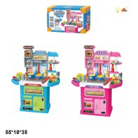 Кухня з посудом музика світло пар тече вода (в асортименті) 1AT05/1AT04