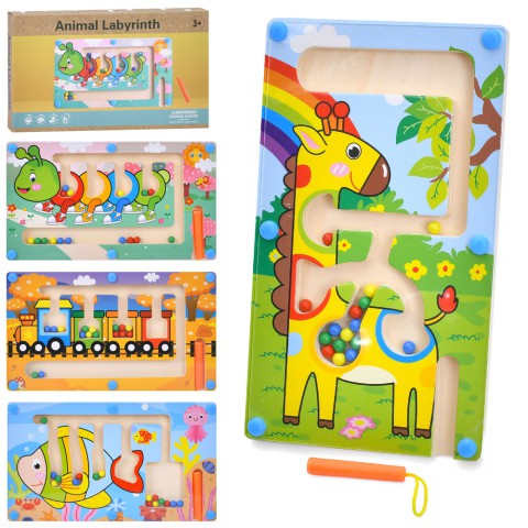 Дерев’яний лабіринт магнітний, 22.5x12.5x1.5 см, MD0724 (В асортименті)