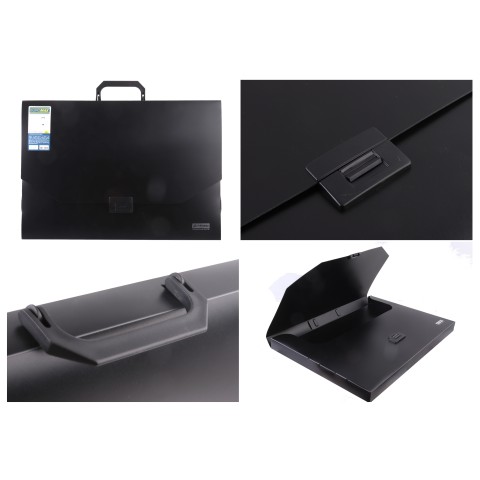 Портфель пластиковий А3/32 мм, Professional, чорний, BM.3725-01