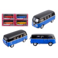 Модель автобуса Volkswagen 1962 Black Top інерційна відкриваються двері (в асортименті) KT5376W