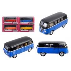 Модель автобус VOLKSWAGEN (1962) 5'' KT5376W Black Top метал.інерц.відкр.дв.4кол.кор./96/