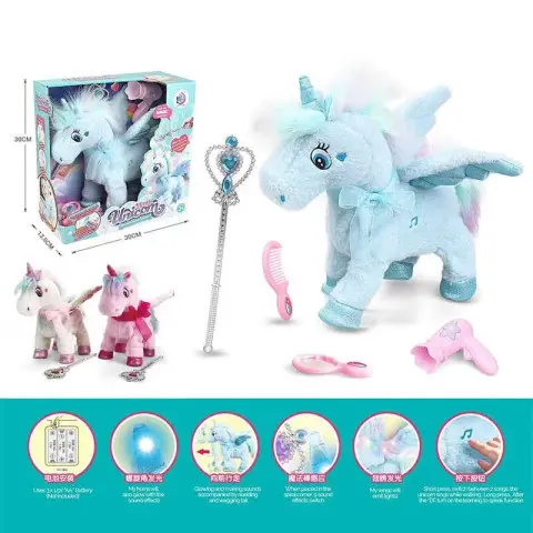 Єдиноріг музичний з підсвіткою сенсор расческа дзеркало