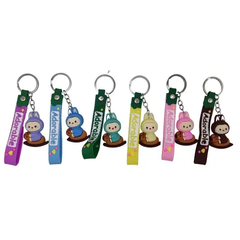 Брелок силіконовий з хлястиком Labubu 5 см (В асортименті)