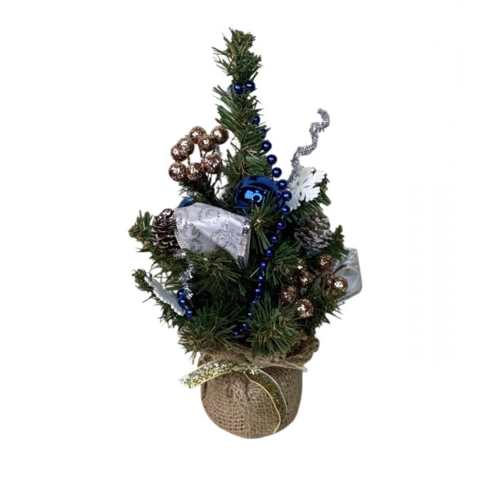 Ялинка новорічна штучна з прикрасами 25см ЯН03