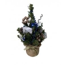 Ялинка новорічна штучна з прикрасами 25см ЯН03