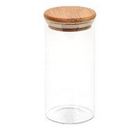 Банка скляна з бамбуковою кришкою R92817/R10902-16 500 мл