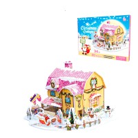 Набір для творчості 3D пазл будинок папір+EVA різдвяний декор 34 дет HS-B30131