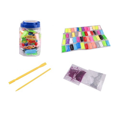 Набір легкого пластиліну, 70080, 60 шт., TM Moon Light Clay