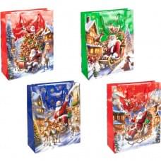 Пакет подарунковий "Новий Рік" 26х32х10см 2567-2, ціна за 6 шт. //