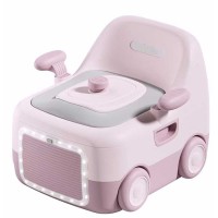 Горщик дитячий Bimbo, рожевий, м’яке сидіння, підсвічування