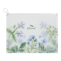 Папка-конверт на zip-блискавці, А4, матовий напівпрозорий пластик, Arabeski, блакитний