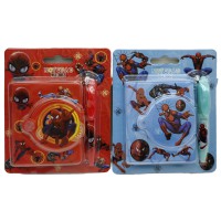 Блокнот на кнопці ПВХ з ручкою-брелоком Спайдермен, 8x7 см, 65 аркушів (В асортименті)