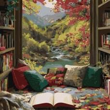 Набір для розпису по номерах "Гірська мрія" Ideyka 40х40см КНО6414