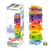 Гра настільна Вежа-балансир IGROTECO 54 дерев'яні бруски кубик 900781