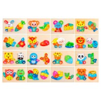Дерев’яна іграшка Пазли тварини, 22.5x15x1 см (В асортименті)