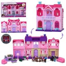 Будиночок 27-24,5-14см, звук, світло, меблі, фігурки 3шт, на бат-ці, в кор-ці, 50,5-31-9,5см /16/