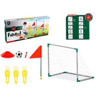 Футбольні ворота з сіткою 56.5x46.5x37.5 см, м’яч, насос, прапорці