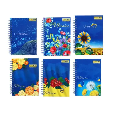 Книга для заметок, А6, 96 листов, спираль, клетка, твердая ламинированная обложка