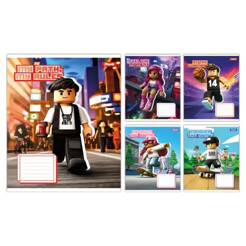 Зошити учнівські 12 аркушів лінія 1B Urban Blocks Series, 25 шт. в упаковці