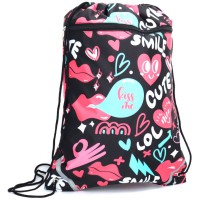 Сумка для взуття на шнурках, із блискавкою, 46x34 см, матеріал 420D, KJ7261